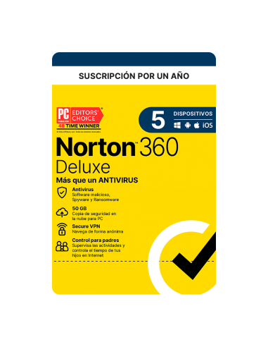 Norton 360 Deluxe 5 Dispositivos 1 Año