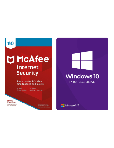 Windows 10 Pro 1PC + McAfee Internet security 10 Dispositivos