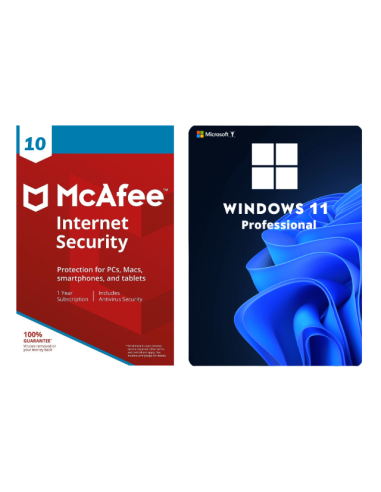 Windows 11 Pro 1PC + McAfee Internet security 10 Dispositivos