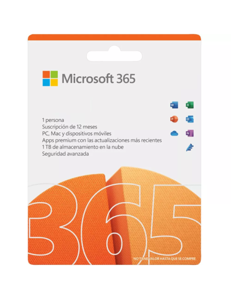 Microsoft 365 - 1 Usuario - 12 Meses - 5 Dispositivos (Cuenta)