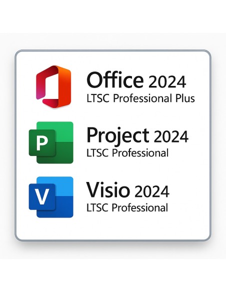 Office 2024 Pro Plus + Project 2024 Pro + Visio 2024 Pro